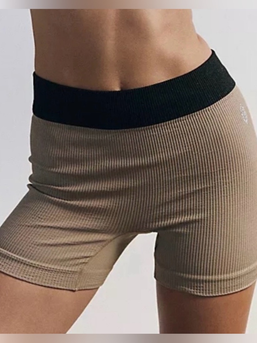 FP Movement by Free People Happiness Runs Prajna Ribbed Bike Shorts M/L New